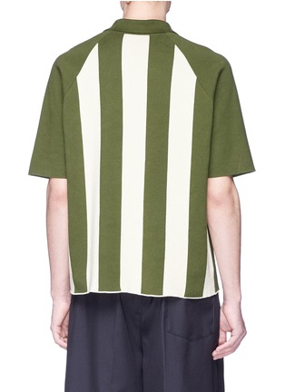 Back View - Click To Enlarge - SUNNEI - Stripe cotton knit polo shirt