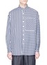 Main View - Click To Enlarge - SUNNEI - Mix stripe shirt