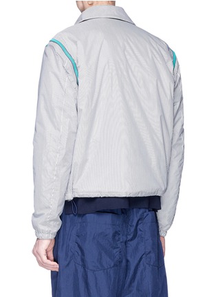 Back View - Click To Enlarge - SUNNEI - Detachable sleeve pinstripe coach jacket