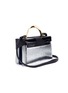 Detail View - Click To Enlarge - THE VOLON - 'Data London' small metal handle colourblock leather bag