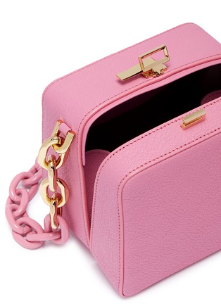 Detail View - Click To Enlarge - THE VOLON - 'Cube' chain strap leather bag