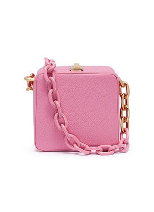 Main View - Click To Enlarge - THE VOLON - 'Cube' chain strap leather bag