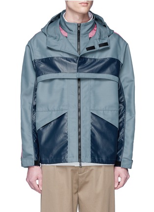 Main View - Click To Enlarge - VALENTINO GARAVANI - Detachable flap colourblock jacket