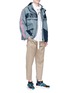 Figure View - Click To Enlarge - VALENTINO GARAVANI - Detachable flap colourblock jacket