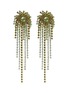 Main View - Click To Enlarge - DRIES VAN NOTEN - Glass crystal fringe drop clip earrings