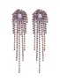 Main View - Click To Enlarge - DRIES VAN NOTEN - Glass crystal fringe drop clip earrings