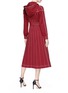 Back View - Click To Enlarge - VALENTINO GARAVANI - Zip front contrast stitching hooded jersey midi dress