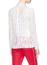 Back View - Click To Enlarge - VALENTINO GARAVANI - Chiffon sleeve floral guipure lace top
