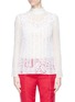 Main View - Click To Enlarge - VALENTINO GARAVANI - Chiffon sleeve floral guipure lace top