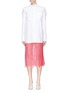 Main View - Click To Enlarge - VALENTINO GARAVANI - Guipure lace skirt cutout shoulder shirt dress
