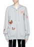 Main View - Click To Enlarge - VALENTINO GARAVANI - Embellished butterfly appliqué zip hoodie