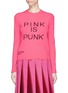 Main View - Click To Enlarge - VALENTINO GARAVANI - 'Pink is Punk' slogan intarsia virgin wool-cashmere sweater