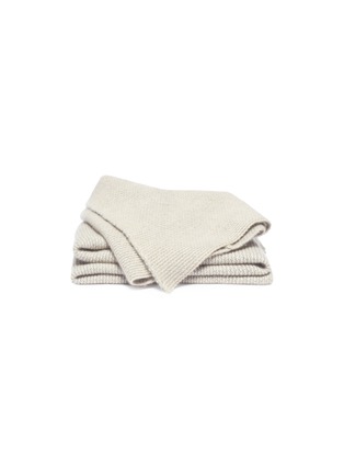 Main View - Click To Enlarge - OYUNA - PUNTO cashmere throw – Beige/Soft Grey