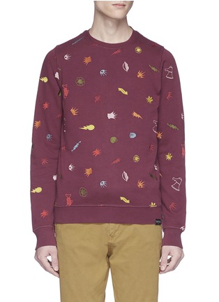 Main View - Click To Enlarge - SCOTCH & SODA - Motif embroidered sweatshirt