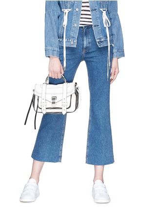 Front View - Click To Enlarge - PROENZA SCHOULER - 'PS1' tiny lambskin leather crossbody bag
