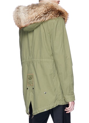 Back View - Click To Enlarge - MR & MRS ITALY - Fox fur hood canvas parka