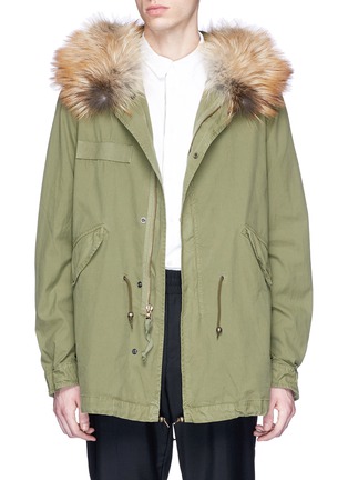 Main View - Click To Enlarge - MR & MRS ITALY - Fox fur hood canvas parka
