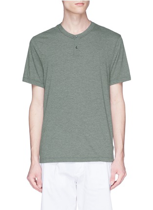 Main View - Click To Enlarge - JAMES PERSE - Cotton blend henley T-shirt