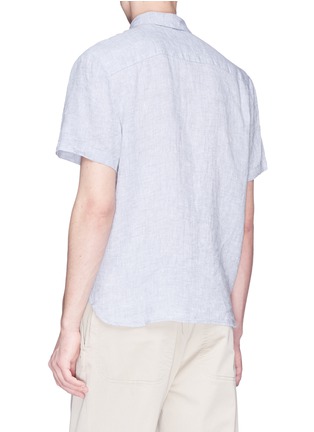 Back View - Click To Enlarge - JAMES PERSE - Linen short sleeve shirt