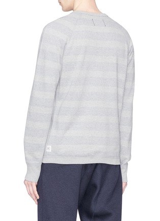 Back View - Click To Enlarge - REIGNING CHAMP - Reversible stripe long sleeve French terry T-shirt