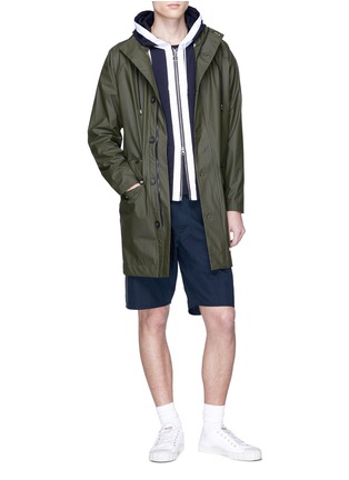 Figure View - Click To Enlarge - NANAMICA - Contrast stripe CORDURA® zip hoodie