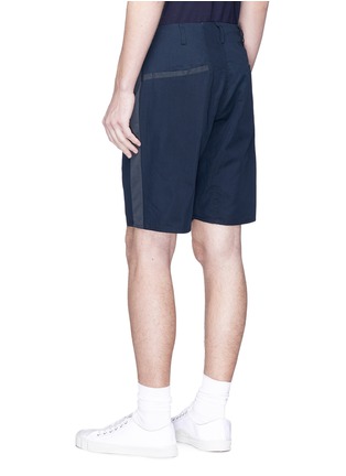 Back View - Click To Enlarge - NANAMICA - Stripe outseam canvas shorts