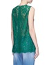 Back View - Click To Enlarge - - - Embellished guipure lace sleeveless top