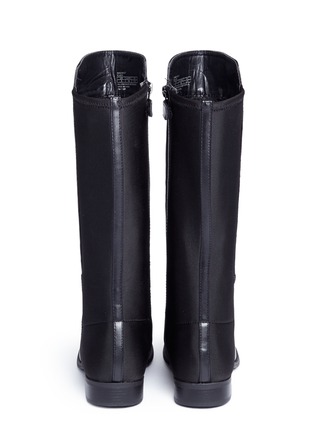 Back View - Click To Enlarge - STUART WEITZMAN - '5050' panelled scuba jersey faux leather kids boots