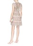 Figure View - Click To Enlarge - NEEDLE & THREAD - 'Lattice Rose Mini' ruffle floral embroidered tulle dress