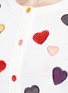 Detail View - Click To Enlarge - ALICE & OLIVIA - Rainbow button hearts embroidery wool cardigan