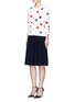Figure View - Click To Enlarge - ALICE & OLIVIA - Rainbow button hearts embroidery wool cardigan