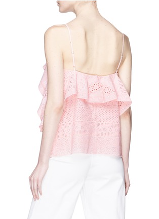 Back View - Click To Enlarge - NEEDLE & THREAD - Ruffle broderie anglaise camisole top