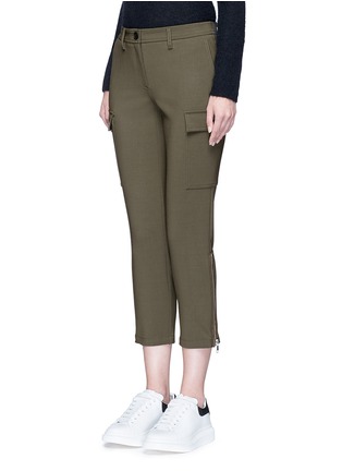 Front View - Click To Enlarge - ALEXANDER MCQUEEN - Stretch wool military pants