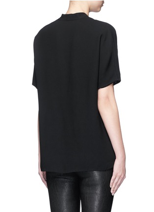 Back View - Click To Enlarge - VINCE - Pintuck pleat V-neck blouse