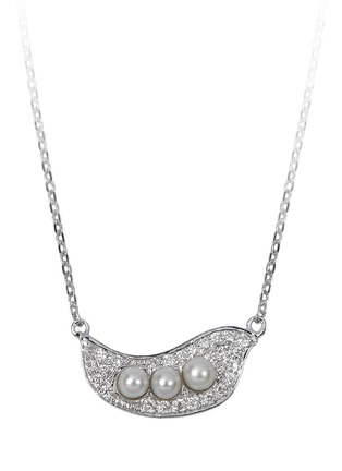 Main View - Click To Enlarge - BAO BAO WAN - Bean' diamond pearl 18k white gold necklace
