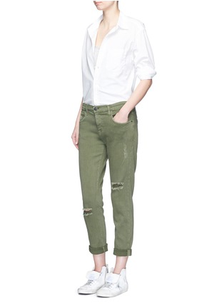 Figure View - Click To Enlarge - CURRENT/ELLIOTT - 'The Fling' distressed stretch pants