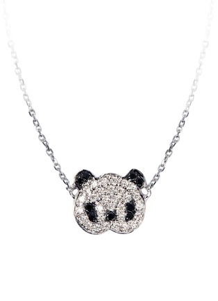 Main View - Click To Enlarge - BAO BAO WAN - Panda' black and white diamond 18k white gold necklace