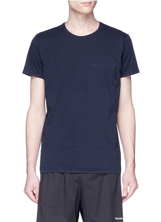 Main View - Click To Enlarge - ISAORA - 'Laser' chest zip pocket T-shirt