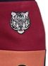 Detail View - Click To Enlarge - STELLA MCCARTNEY - 'Moana' embroidered badge colourblock melton skirt