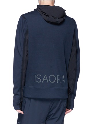Back View - Click To Enlarge - ISAORA - 'Taped' contrast panel zip performance hoodie