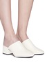 Figure View - Click To Enlarge - 3.1 PHILLIP LIM - 'Cube' leather square toe mules