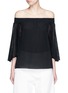 Main View - Click To Enlarge - ALICE & OLIVIA - 'Elina' pleat sleeve off-shoulder top