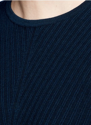 Detail View - Click To Enlarge - THEORY - 'Ardesia' rib knit swing dress
