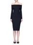 Main View - Click To Enlarge - THE ROW - 'Nania' scuba jersey off-shoulder dress
