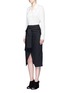 Figure View - Click To Enlarge - C/MEO COLLECTIVE - 'I'm In It' mock wrap front sash waist skirt