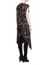 Back View - Click To Enlarge - BALENCIAGA - Cutout hem floral print dress