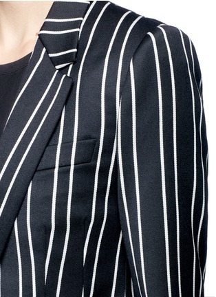 Detail View - Click To Enlarge - GIVENCHY - Stripe wool suiting blazer