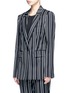 Front View - Click To Enlarge - GIVENCHY - Stripe wool suiting blazer