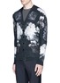 Front View - Click To Enlarge - ALEXANDER MCQUEEN - Floral print wool-silk cardigan