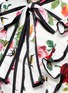 Detail View - Click To Enlarge - GUCCI - Rose and bee print ruffle poplin dress